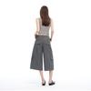 Fashion Summer Washed Drawstring Multi Pocket Cargo Cropped Capri Casual Pants For Women Trendy Versatile Loose Straight Slimming Street Outfit