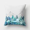 45x45cm Modern Geometric Cushion Cover Art Blue Marble Print Pillowcase Car Sofa Office Waist Throw  Home Decor
