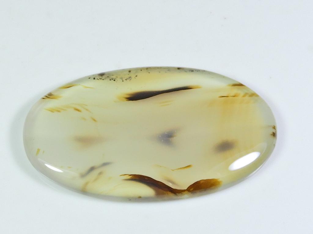 68Cts. Natural Montana Agate Stone Oval Cabochon Loose Gemstone 28X49X06 MM ET-351