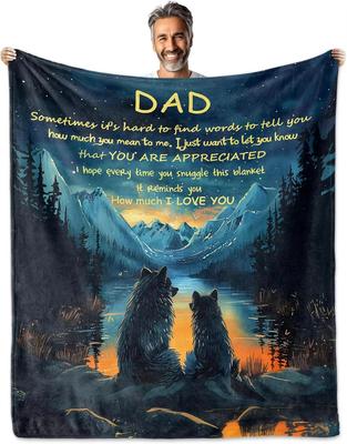 Familien-Geschenkdecke für Vatertag, Jahrestag, Thanksgiving. Perfekt für Papa, Mama, Opa, Oma, Onkel, Tante