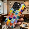 Colorful Heart Pattern Shockproof Phone Case for Iphone 16 15 14 13 12 11 Pro Max/Mini Anti-Scratch Premium Hard Cover