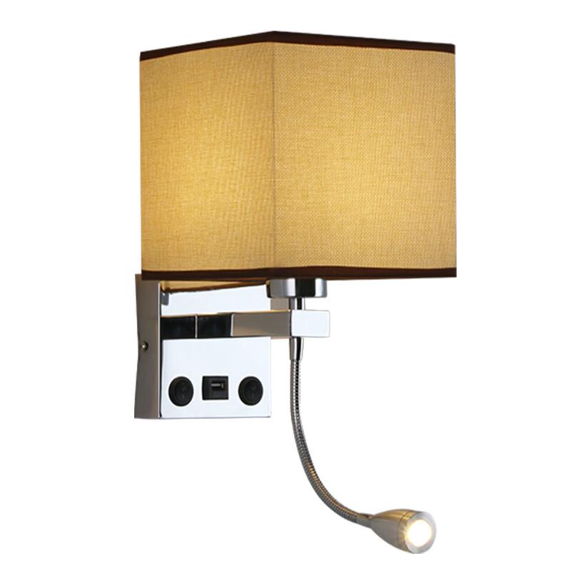 OEING Nordic Fabric USB Charging Reading Wall Lamp