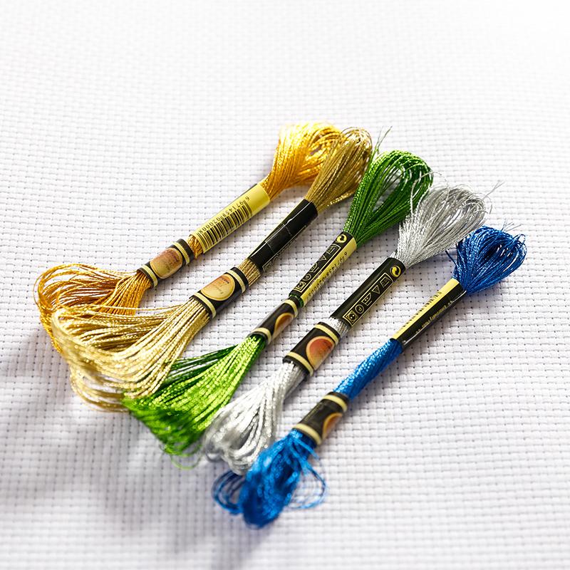 16M/roll Multi-color Gold And Silver Thread Computer Embroidery Gold Thread DIY Cross-stitch Metal Thread TJ20500