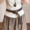 Wax Rope Weave Belt Retro Ethnic Style Waistband Fashion Waist Rope  Waist Accessories