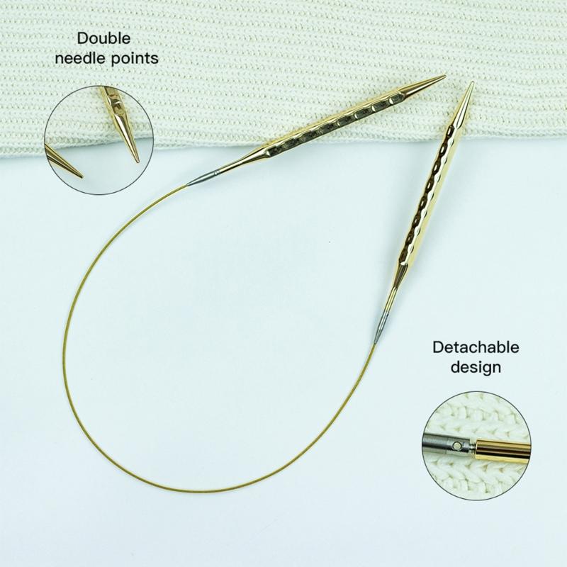 8 Paar austauschbare Rundstricknadeln zum Häkeln 3,5 MM - 8,0 MM Stricknadeln aus Edelstahl mit Etui