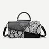 Women's Retro Snake Print Handbag Adjustable Crossbody Clutch Purse with Zipper Closure,Elegant Square Bag for Parties, Everyday Use