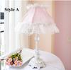 European Creative Lace Fabric White Table Lamps Korean Rural Maid Lovely Small Fresh Resin Lamps Bedside&foyer&bedroom SFY006