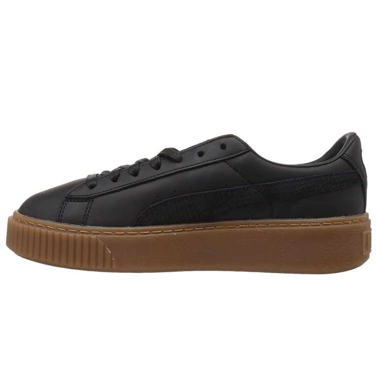 Puma Basket Platform Euphoria Gum Women Sneakers Black Rose-Gold 366716-02 40.5