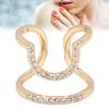 Women Finger Nail Ring Electroplated Copper Adjustable Size Fingernail Rings Nail Art DecorationGolden
