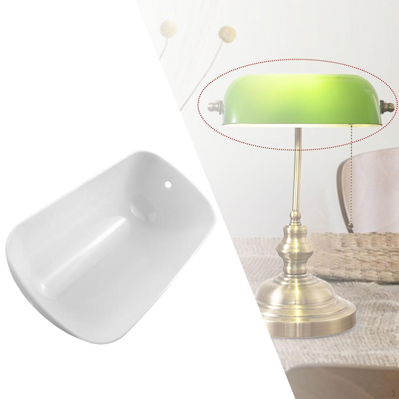 

Традиційний банківський абажур Світлий абажур Настільне ремесло Освітлення Декоративне мистецтво Декор Ретро письмовий стіл білий