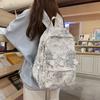 Zaino in Nylon Stampato Paesaggio Stile Cinese con Grande Capacità e Tasche Multiple Adatto per l'Uso Quotidiano e Studentesco Come Zaino Studentesco