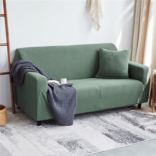 Einfarbige, verdickte Sofabezüge aus Samt, elastischer Strick-Couchbezug für das Wohnzimmer, universeller Schnitt-Schonbezug für 1/2/3/4-Sitzer 1-seat 90-140cm