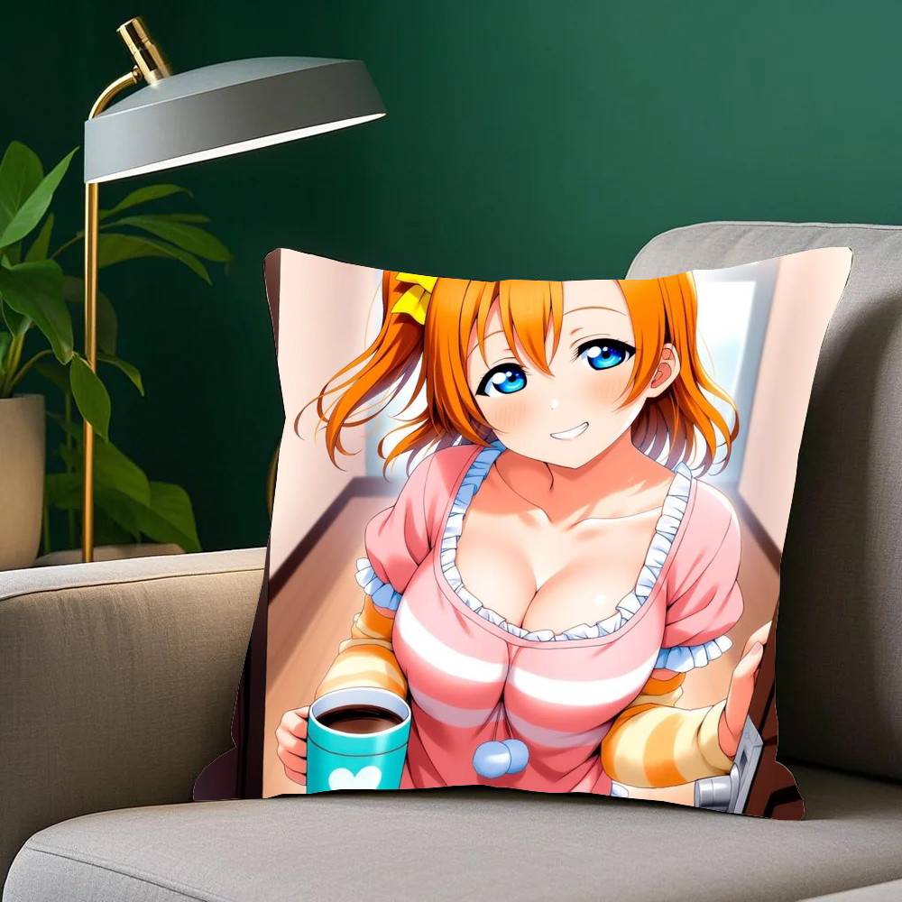 Honoka Kousaka Anime Lovelive Pillow Case Home Decor Throw For Sofa Bed Car Room Decor Gift Idea