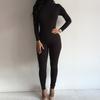 Mono de Manga Larga Casual con Cuello Alto Ajustado Mono Mono Mono Pantalón Largo para Mujer