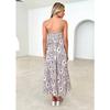 IHUASU Spring and Summer Women's Small Fresh Floral Halter Dress Slim