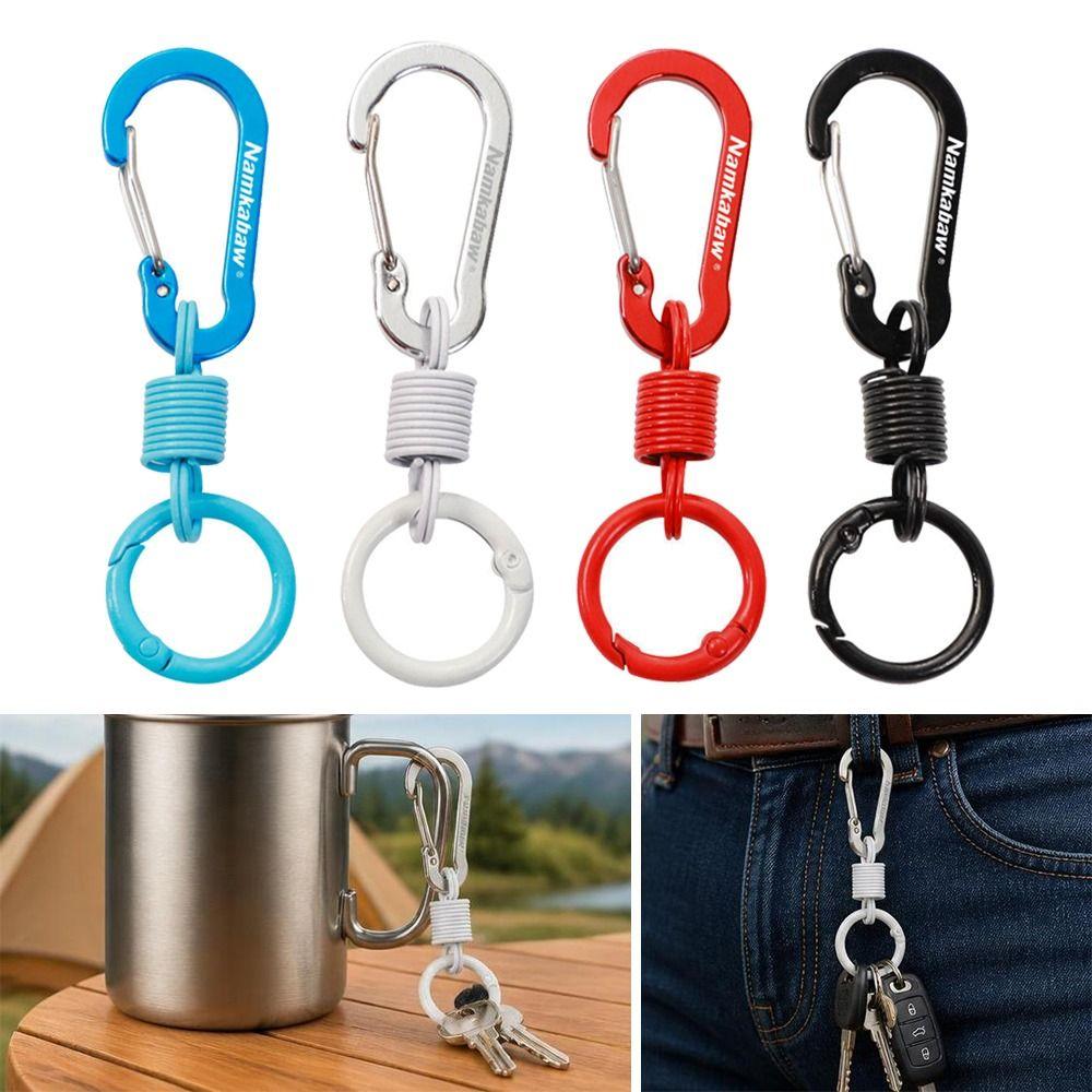 5pcs with Multi-color Spring Hook Key Ring Holder Carabiner For DIY Jewelry Accessories