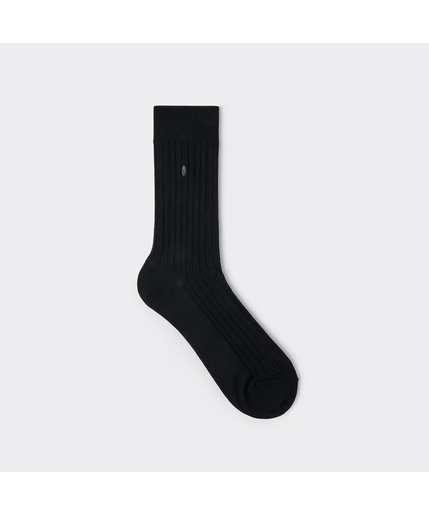 Keoseuuteommellou Black Rib Logo Socks Calax26101Bkx