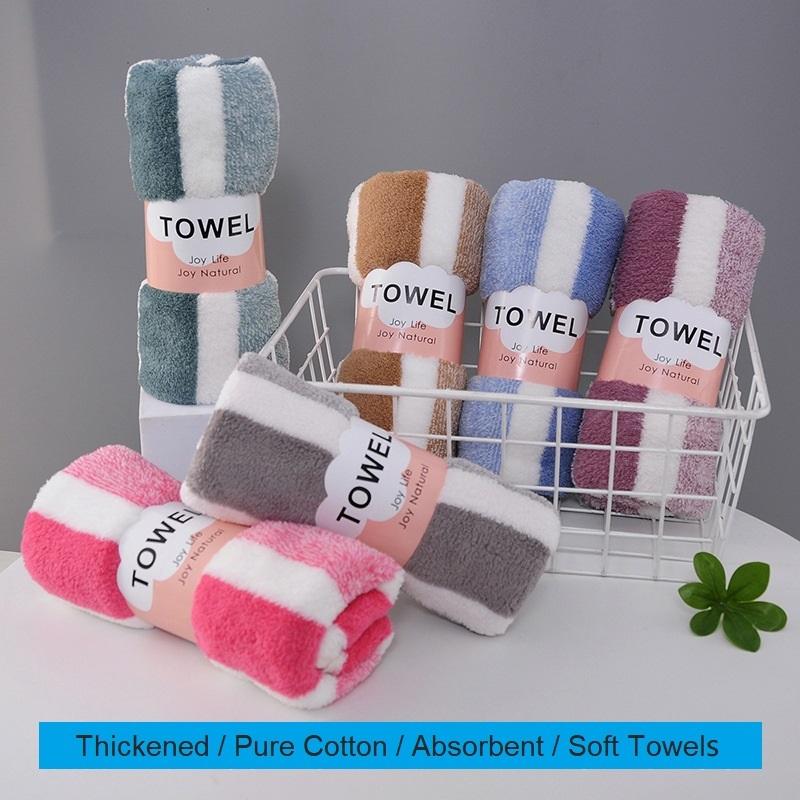 1 Pc Thickened Quick Drying Absorbent Bath Towel Soft Face Towel for Home Bathroom