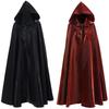 Vampire Cape Adult Long-length Witchcraft Hooded Cloak Halloween Party Cosplay Oufits Bow-tie Strap Medieval Vintage Easter Cape