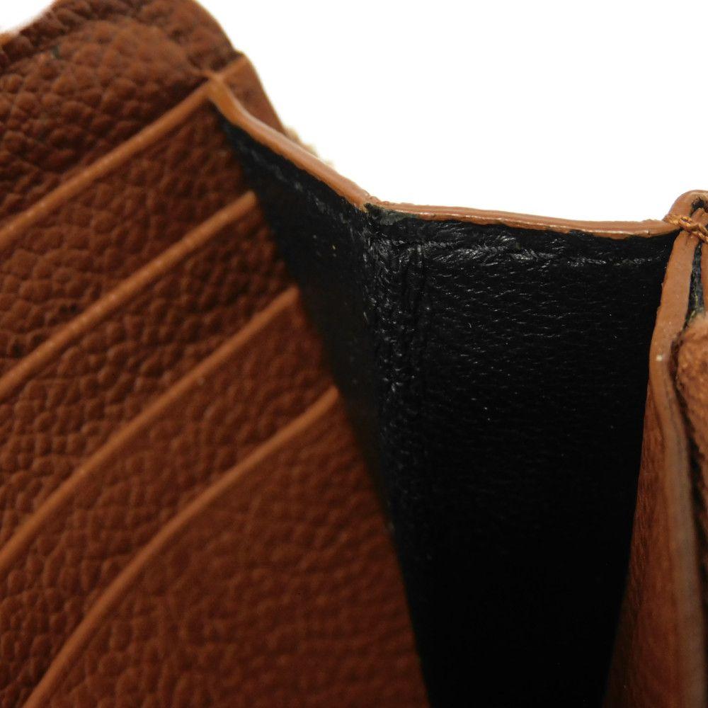 Used YSL Full Zip Wallet 9921 414680 B680J 6309 7940 Calfskin Brown Zip Around Logo Foil Stamp Brick Unisex from Japan