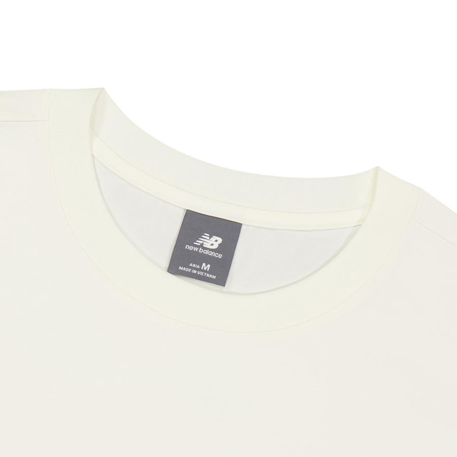 New Balance T Shirts Men's Ivory White Crew Neck Moderate NEF29461-IV