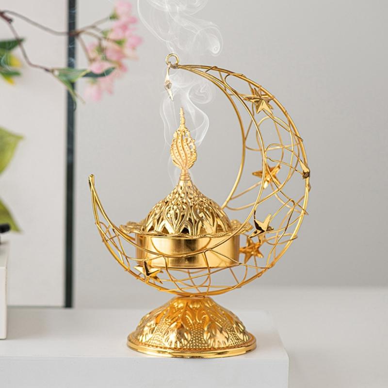 Incenses Diffuser Crescents Candle Incenser Eid Holiday Decoration Desk Ornament