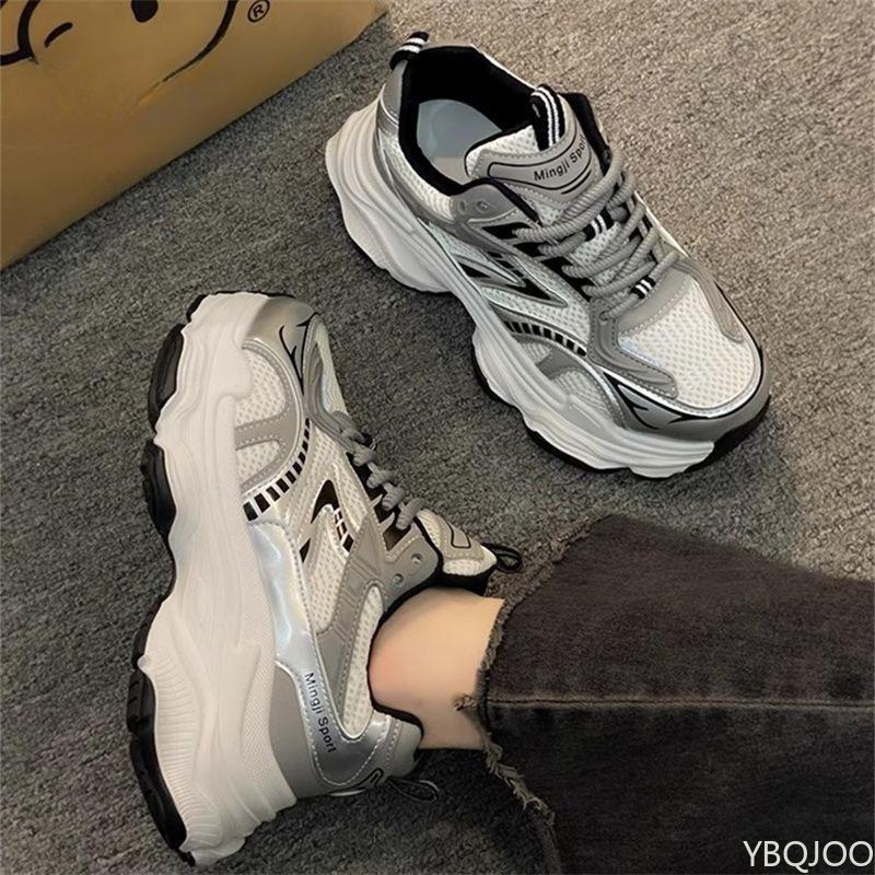 Spring and Autumn Fashion New Style Versatile Women's Shoes Thick Soled Height Increasing Women's Casual Sports Shoes
