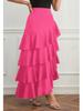 Europäisch-Amerikanischer Frühling/Sommer High-Waist Unregelmäßiger Midi Maxi Rock