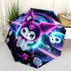 1pc Cute Cartoon Character Automatic Folding Umbrella with Skull Design - Portable 3-Fold Outdoor for Fans, Travelers, Everyday Use, Festive Gift.H098