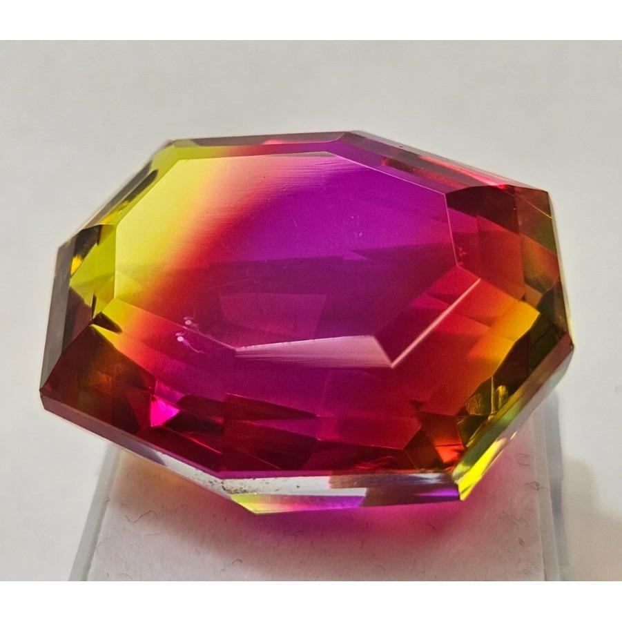 Natural Bi-Color Ametrine 83-84 Ct Fancy Cut Certified Beautiful Loose Gemstone