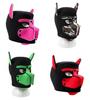 Gelişmiş Rol Oyunu Deneyimleri İçin Yeni Yetişkin Fetiş Köpek Başlı Maske Kostümü Siyah ve Renkli Varyantlarda