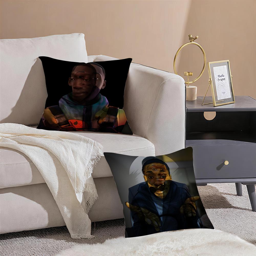 Creative Funny Helpless Expressions K-Khaby Lame Pillow Case Sofa Living Room Bedroom Headboard Backrest Cushion Square Cushion