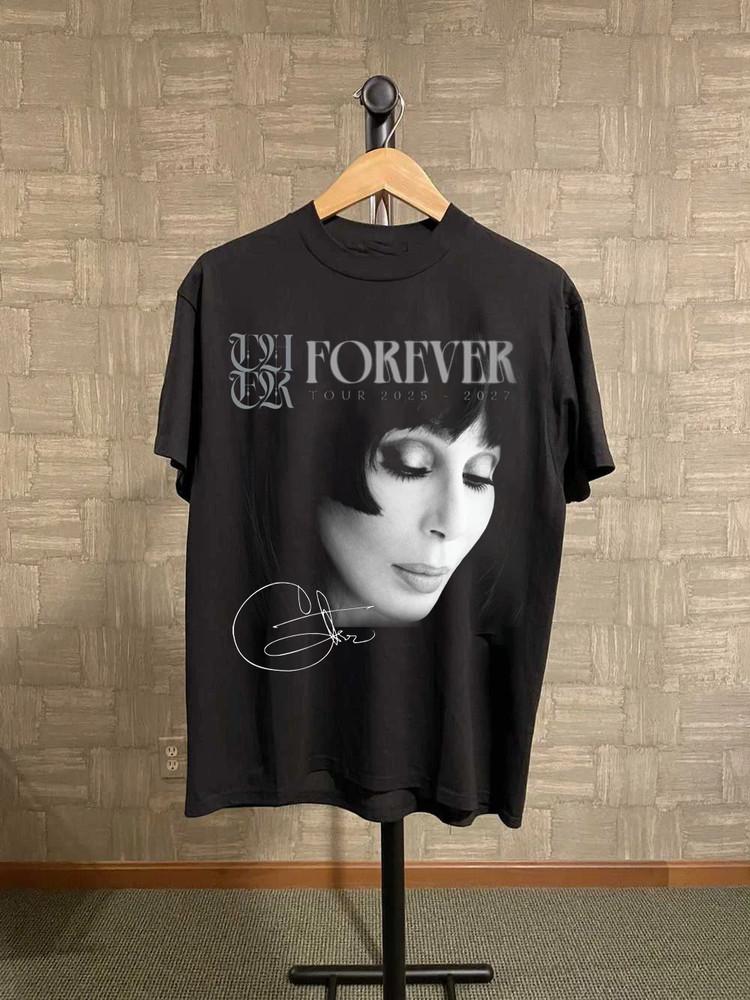 Чер Футболка унисекс Cher Forever Tour 2025 Полный размер S-5XL XXL