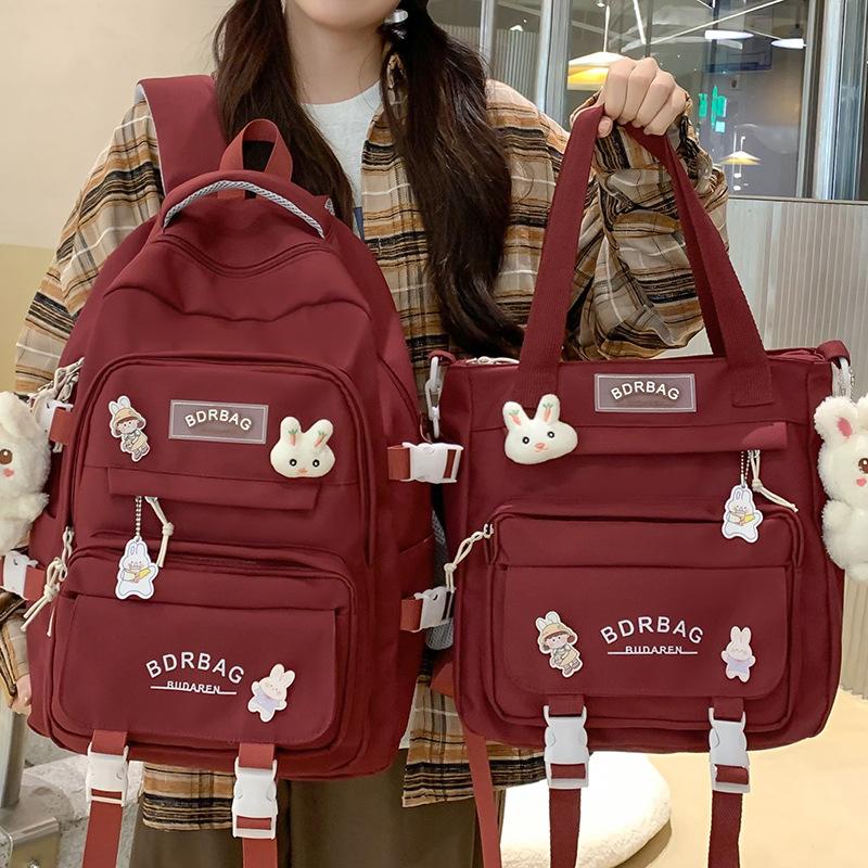 Children's Primary School Students and Girls Make Up Lessons for Two-piece Backpacks for High School Students and College Students Backpacks