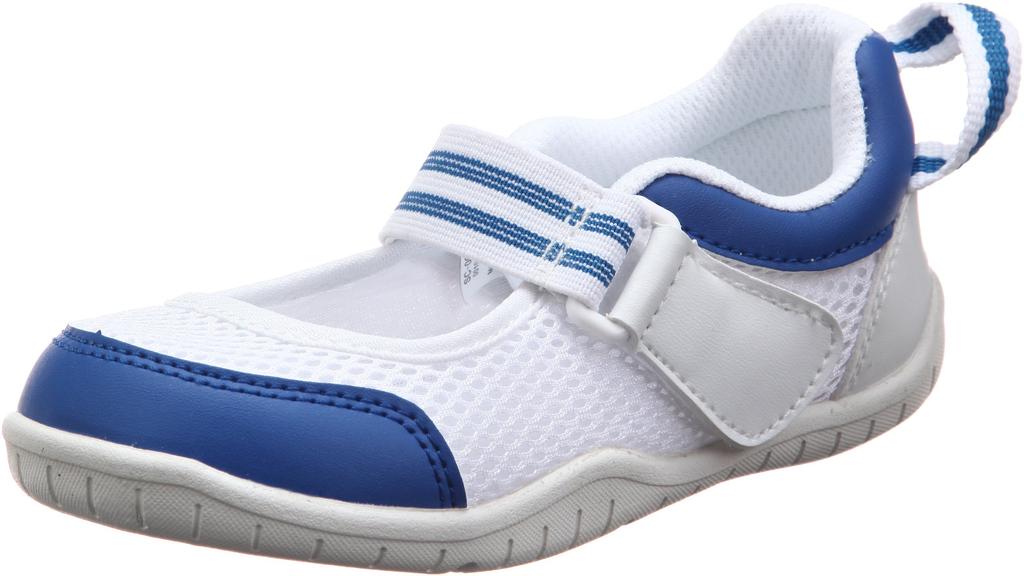 IFME Indoor Breathable Ballet Shoes 3E Shoes, Sole, Type, SC-0003, Kids, Blue, 18.0 cm,