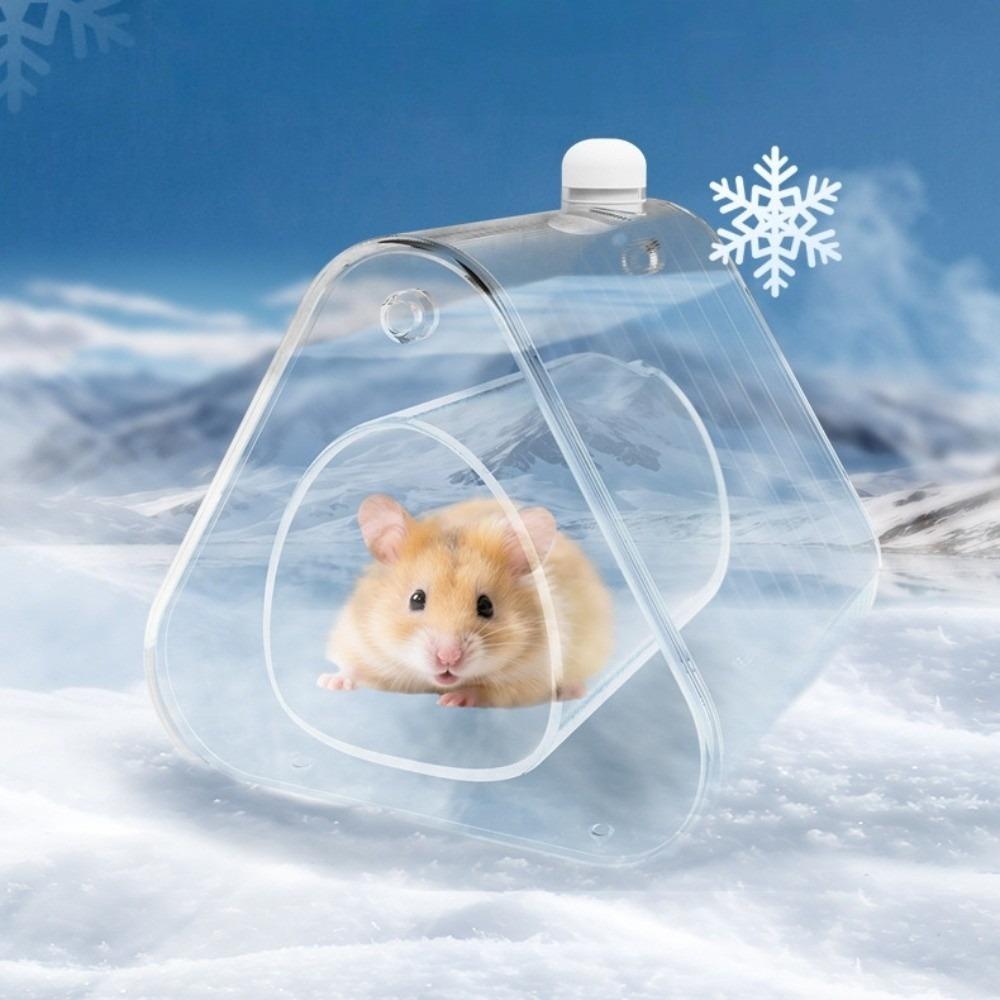 Cooling Triangle Hamster Cage High Transparency Small Pets Ice House  Summer