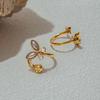 Yori Exquisite Butterfly Adjustable Open Ring 18k Gold Color Plated Metal Texture Fashion Jewelry for Women Gala Gift