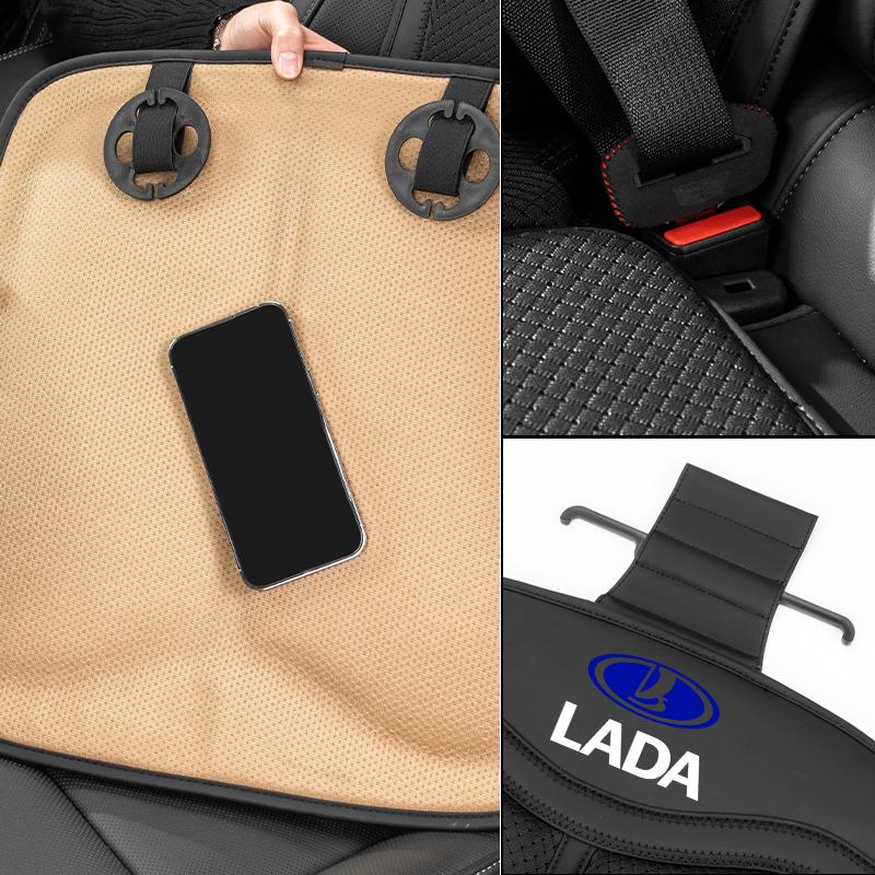 AHTFPU1 Car Seat Cover Front Rear Seat Ice Silk Cushion Pad Protective Mat For Lada Vesta Niva Samara Kalina Largus Priora Xray