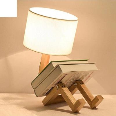 Decorative Wooden Man Scandinavian Model Lampshade with Bookshelf