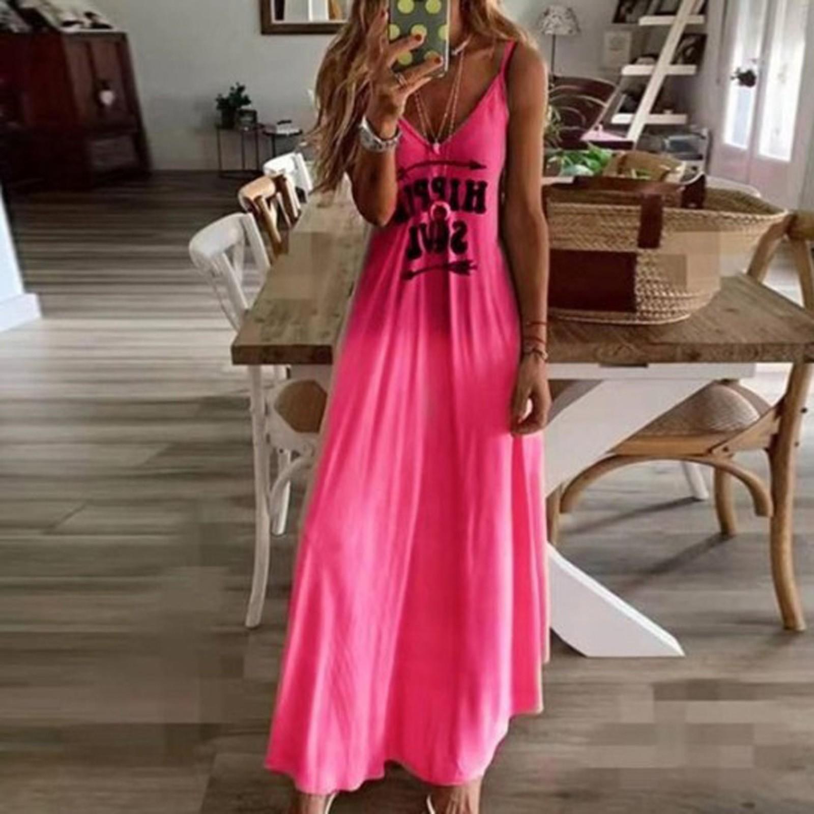 

Женское модное сексуальное платье, свободное платье с v-образным вырезом и градиентным цветным принтом S красный