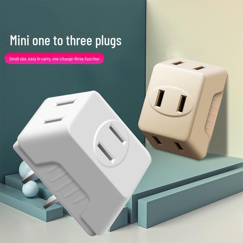 Convenient Multi-Hole 1-to-3 US Standard Plug & Socket Converter