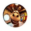 Funny Donkey Tire Cover - Heavy Trucks, UV-Resistant Dustproof Tire Protector with Elastic Bottom, Lightweight Polyester