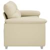 Sofá de 2 Lugares Creme 180 x 81 x 84 cm Couro Sintético