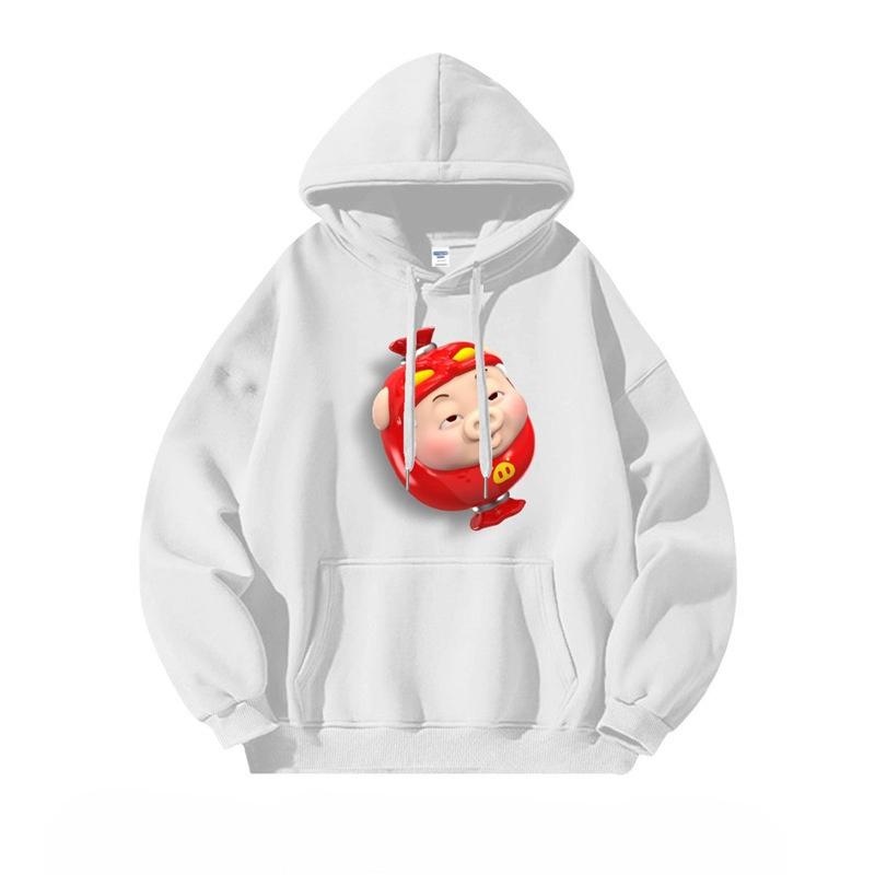 Fun Piggy Hero Hoodie Casual Loose Autumn Winter Top Men's  Women's Fashion Comfortable Cute Hoodie
