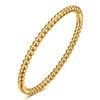 High-end Bamboo Bracelet for Women, Versatile Round Bead Bracelet, Titanium Steel Buckle Opening