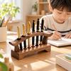 Simple Wooden Pen Holder Multifunction Tea Tools Storage Rack Desk Organizer  Office Supplies