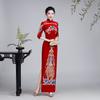 Improved red new Chinese cheongsam 1011 new mother-in-law wedding dress high-end atmospheric performance clothes