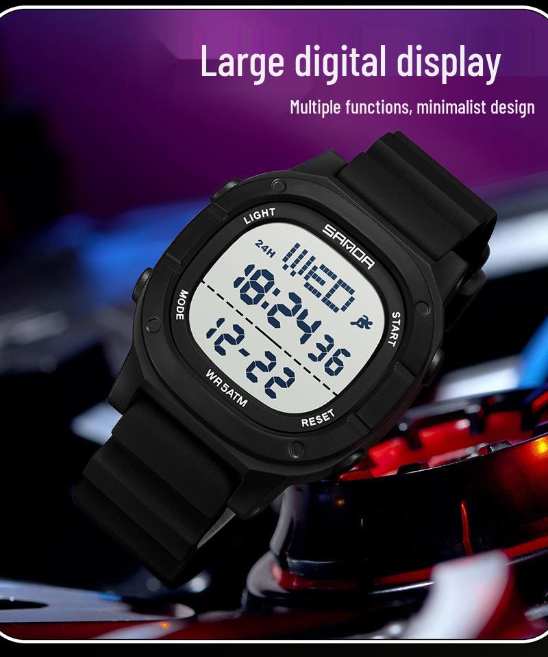 Sanda 9078: Luminous Waterproof Sports Watch for Teens and Adults with Alarm Feature