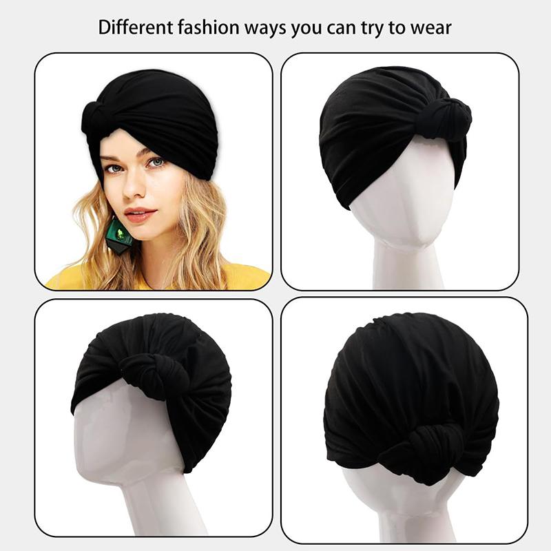 1PC Knot Hat Home Hair Scarf Fashionable Skin Friendly Religious Comfortable Vacation Styling Cotton Travel Photography Fashion