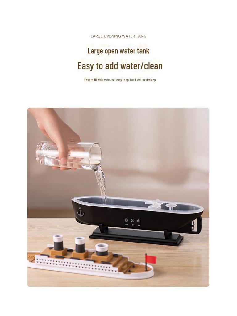 Ship Smoke Ring Aromatherapy Humidifier - 2025 Cruise Ship Model Ultrasonic Spray Gift